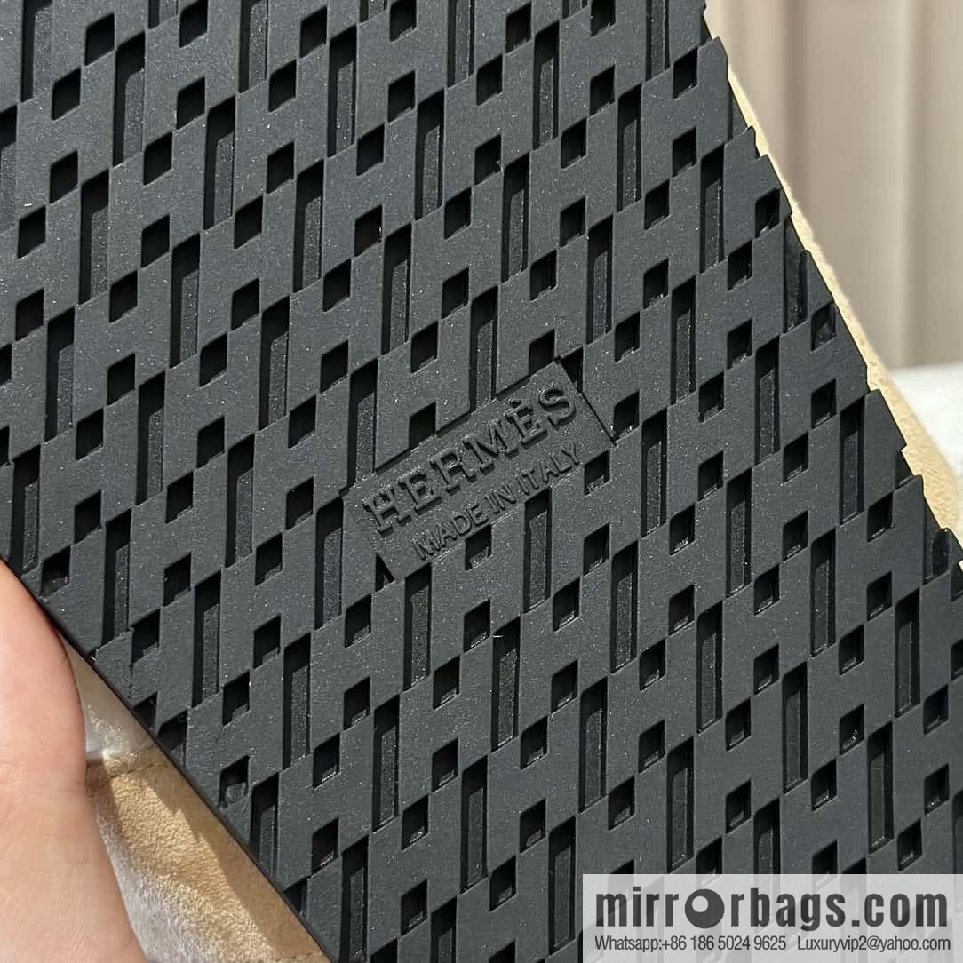 Hermès plush second uncle shoes Chypre sandals