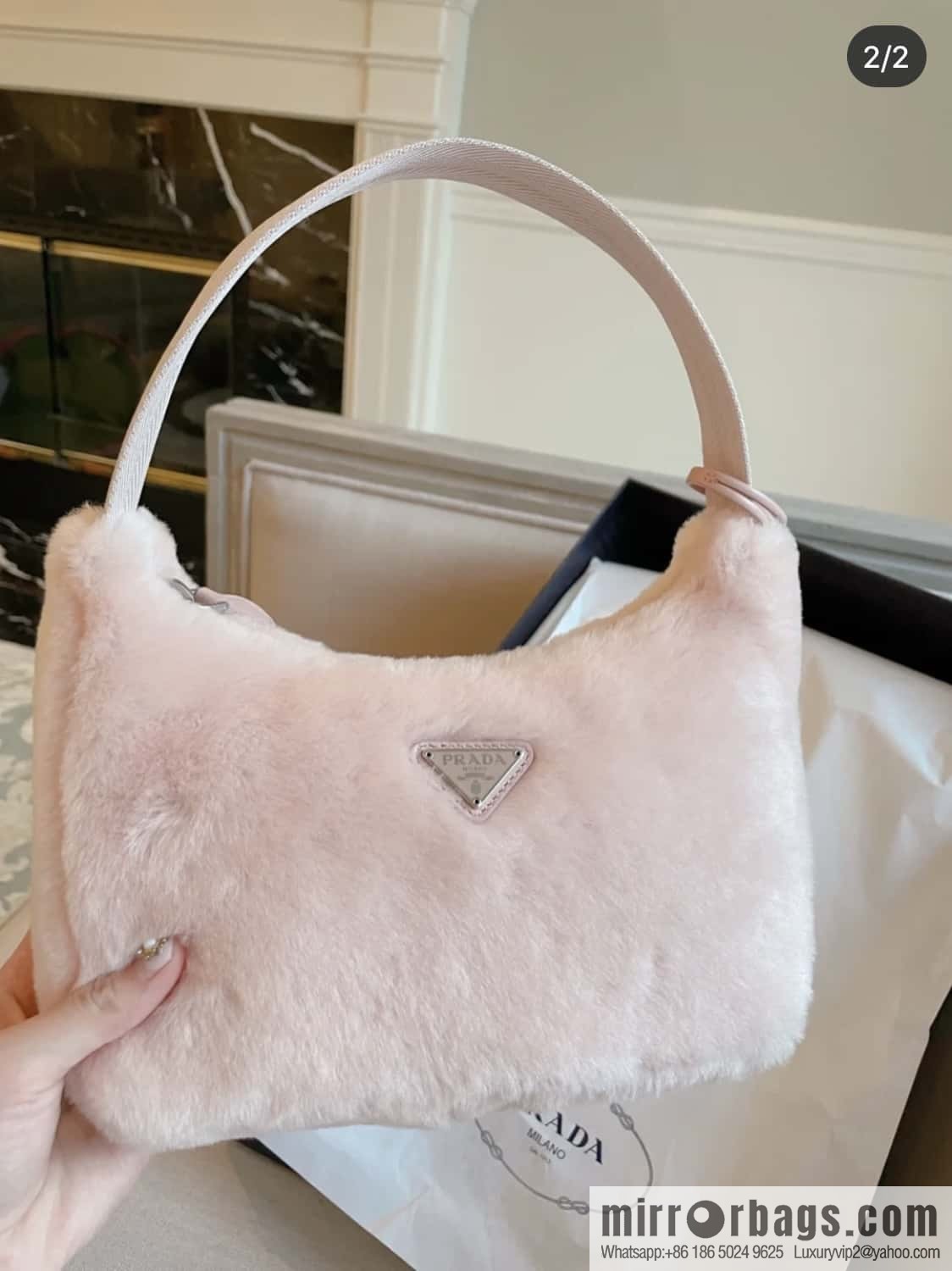PRADA plush Hobo tote bag NE515 three colors