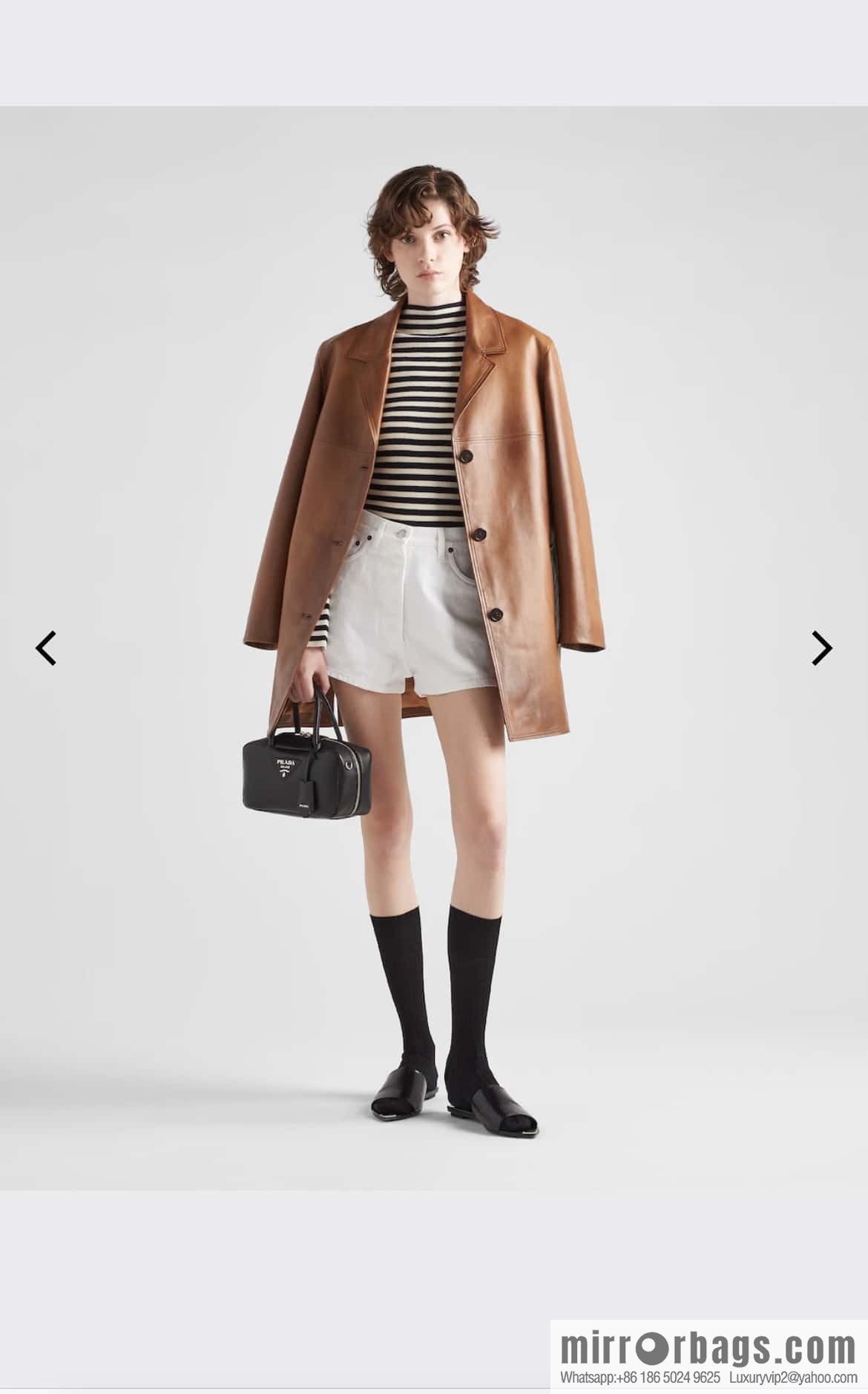 PRADA Prada imported suede leather new tote bag 1BB102