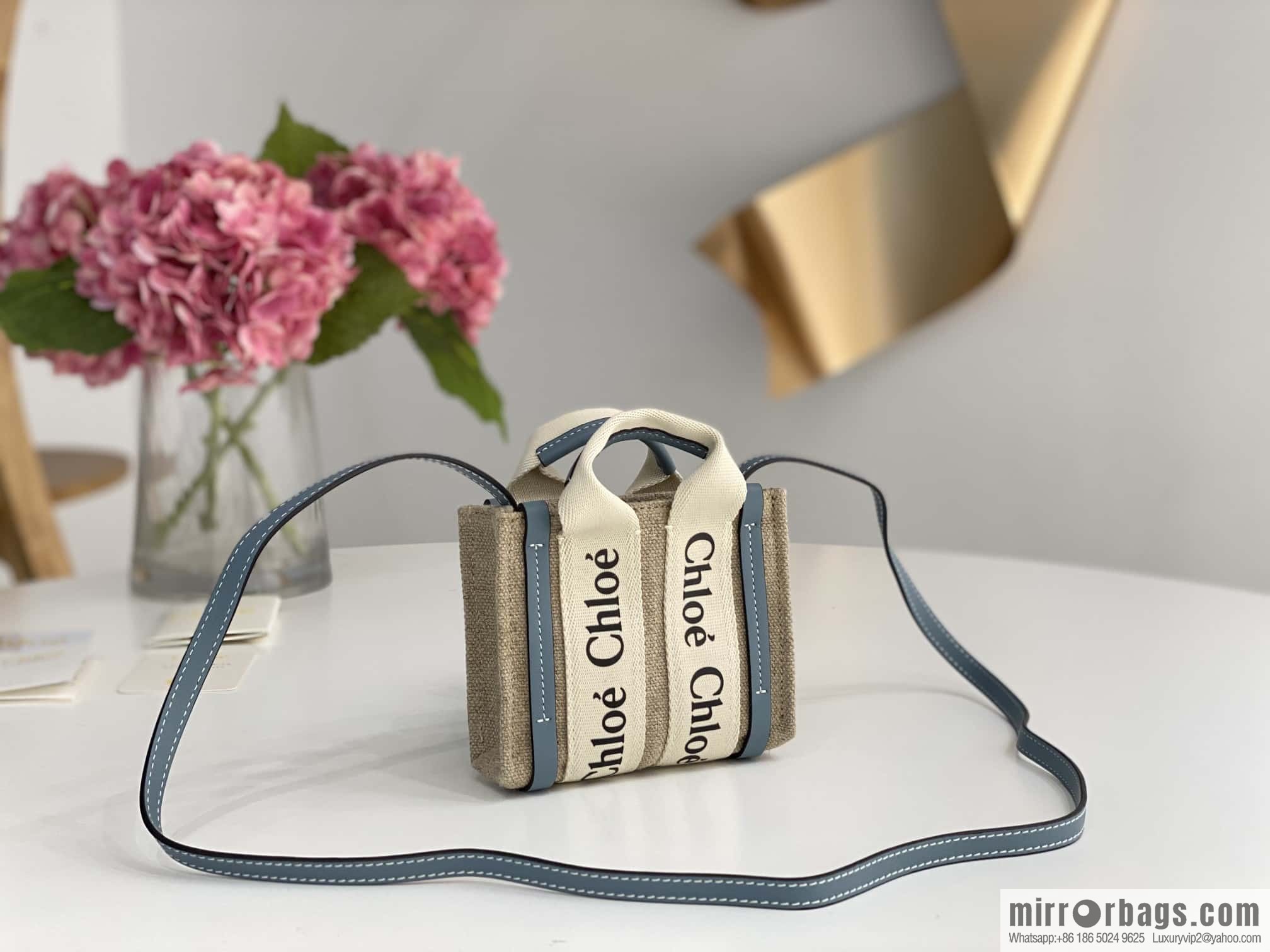 Chloe Nano-Super mini bag 14CM haze blue