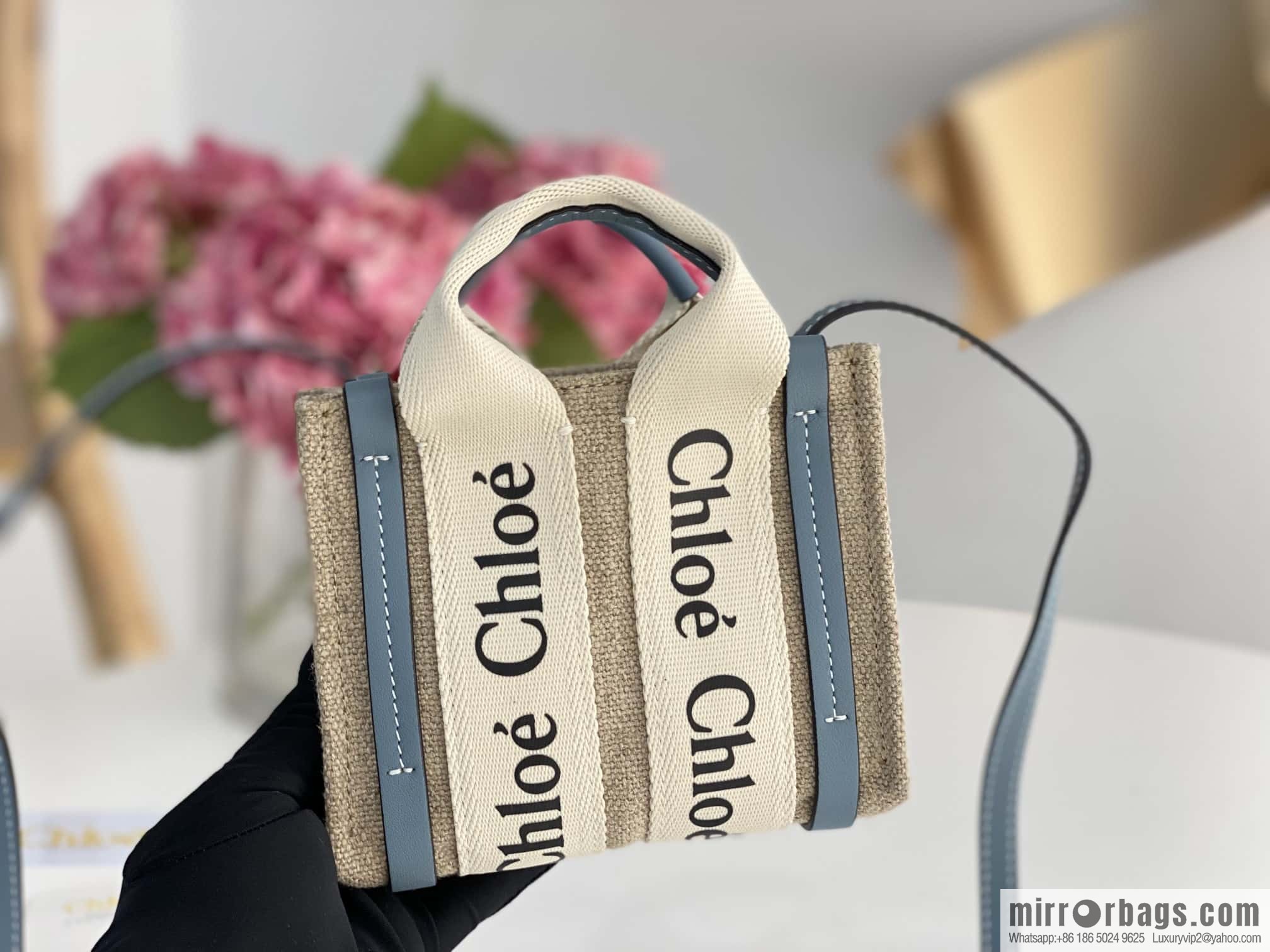 Chloe Nano-Super mini bag 14CM haze blue