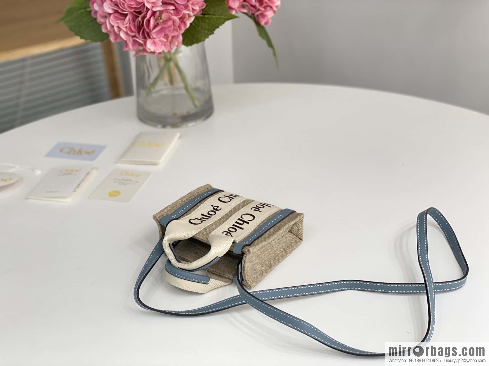 Chloe Nano-Super mini bag 14CM haze blue