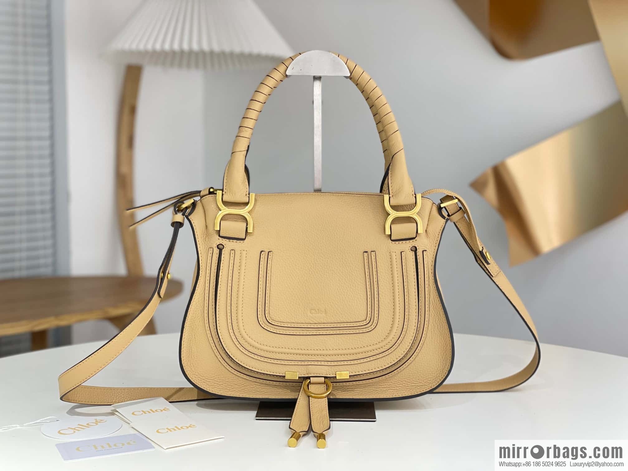 CHLOE marcie medium, milk tea color