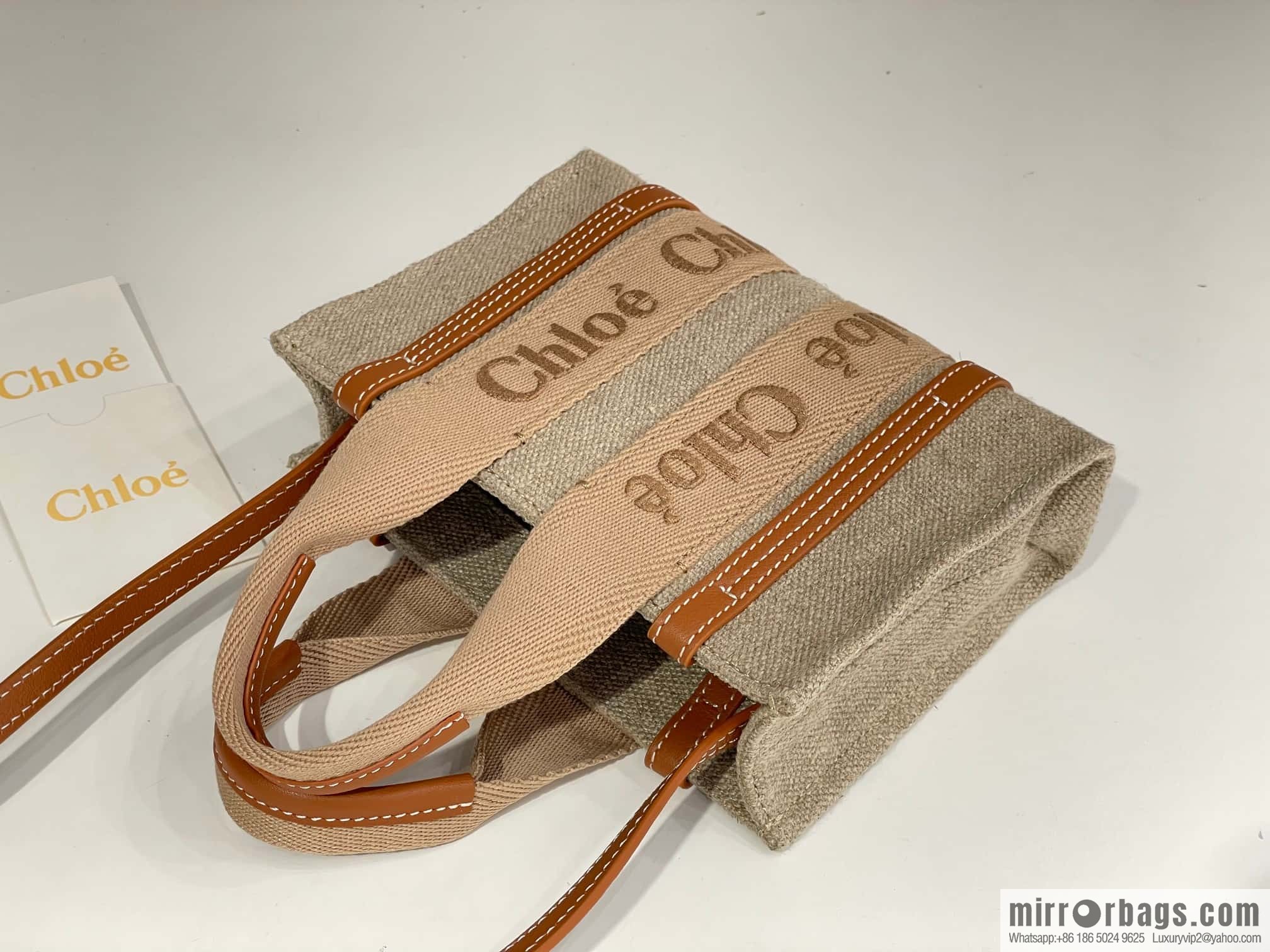 Chloe Woody Linen with Pitot Bag, Orange Mini20CM