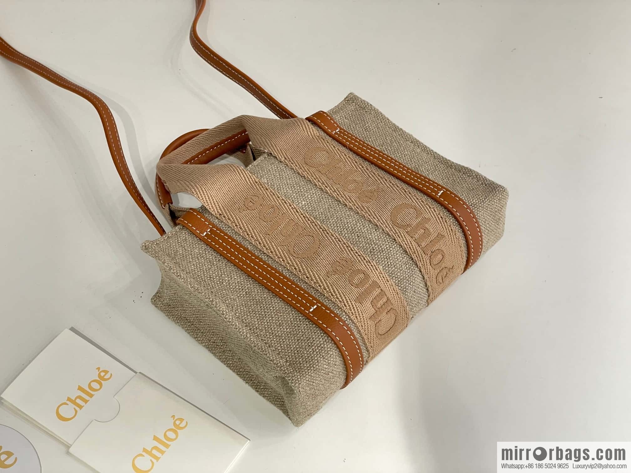 Chloe Woody Linen with Pitot Bag, Orange Mini20CM