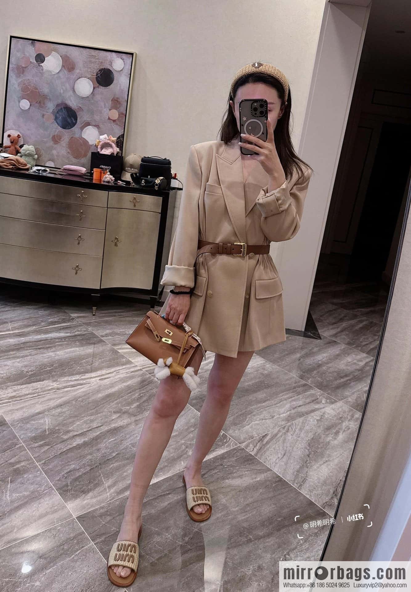 Miao Miao | | Spring and summer raffia woven alphabet slippers