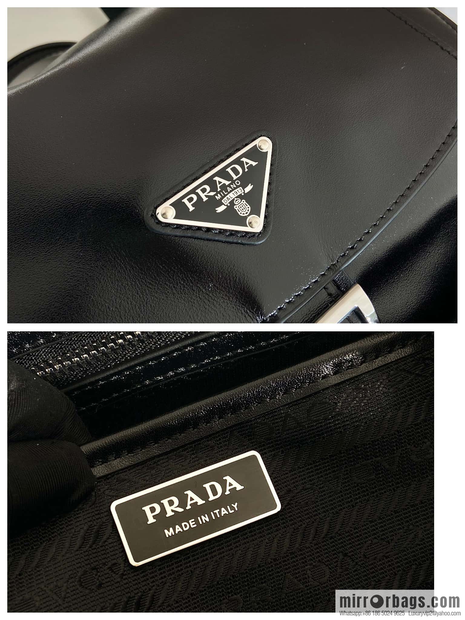 PRADA 🎉 new backpack 🎉 1BZ811B oil wax leather