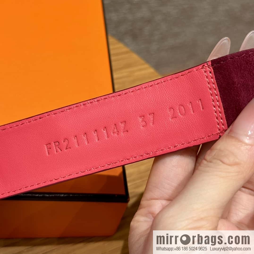 Hermès 225 CHYPRE SANDAL uncle shoes, rose red/Rose red