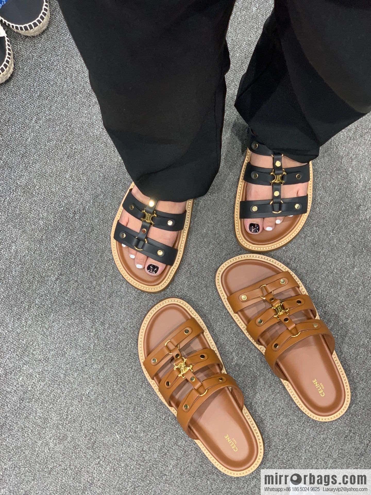 CELINE Roman Arc de Triomphe Platform Sandals