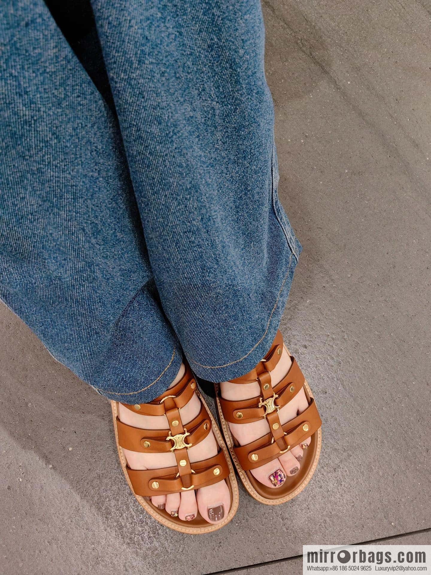 CELINE Roman Arc de Triomphe Platform Sandals