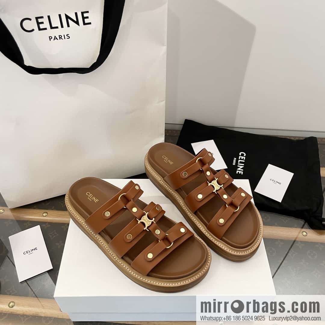 CELINE Roman Arc de Triomphe Platform Sandals