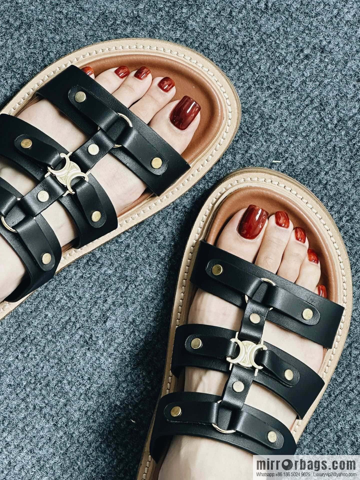 CELINE Roman Arc de Triomphe Platform Sandals