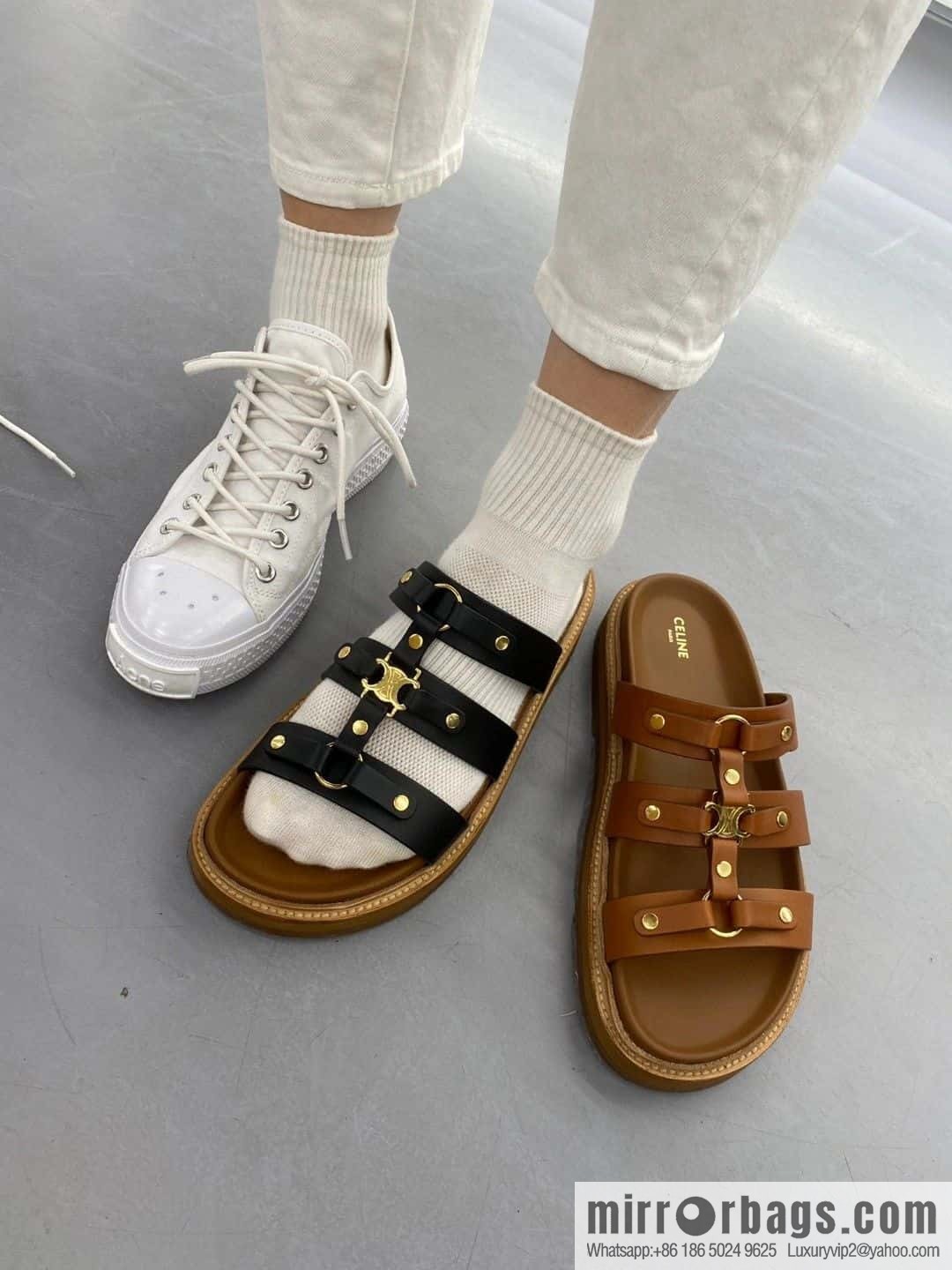 CELINE Roman Arc de Triomphe Platform Sandals