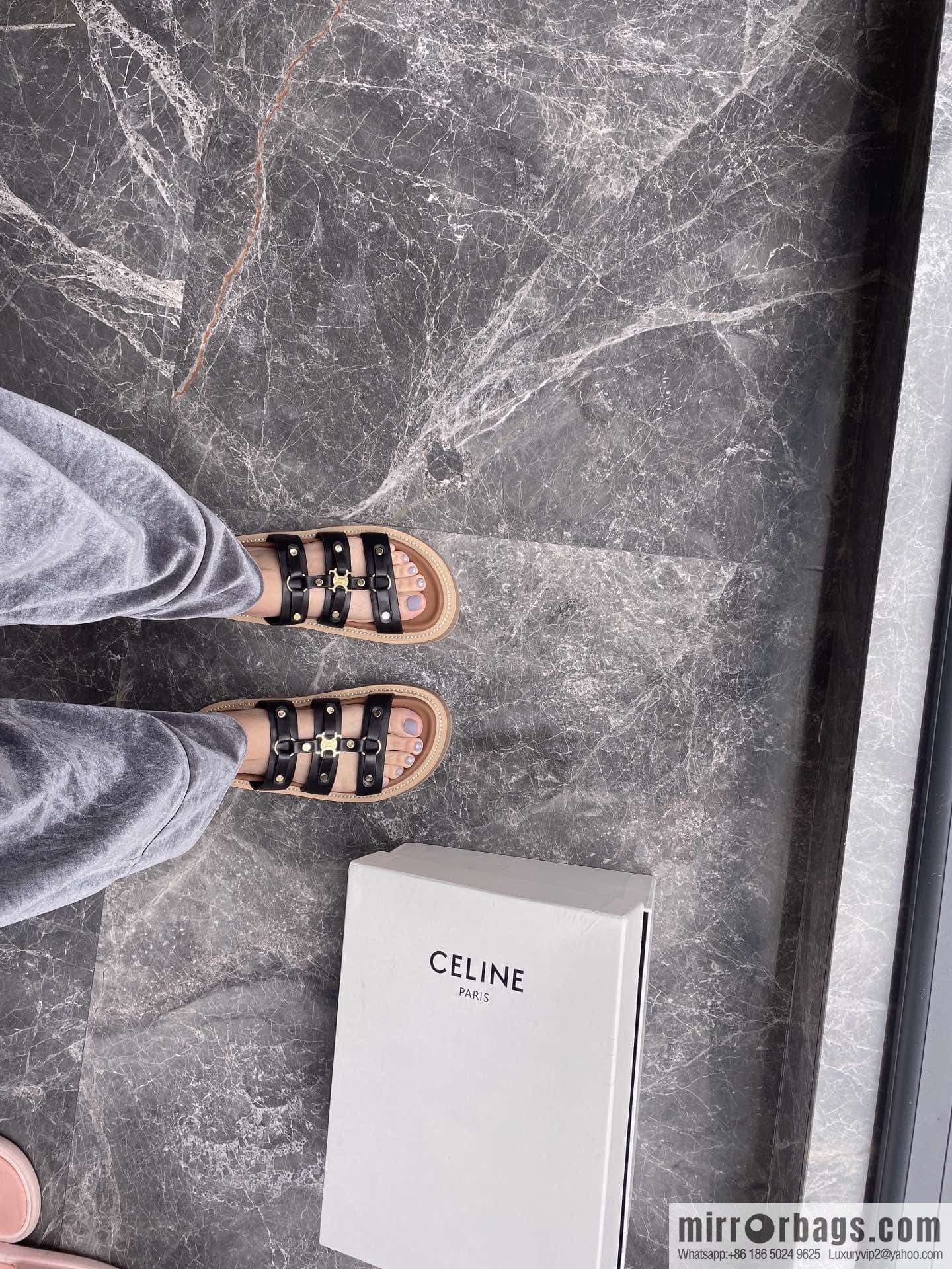 CELINE Roman Arc de Triomphe Platform Sandals