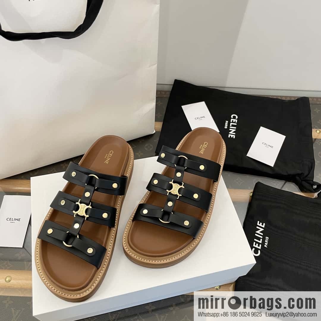 CELINE Roman Arc de Triomphe Platform Sandals