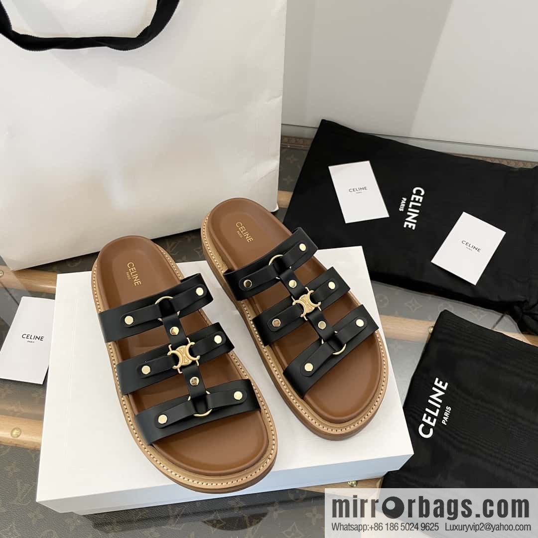 CELINE Roman Arc de Triomphe Platform Sandals