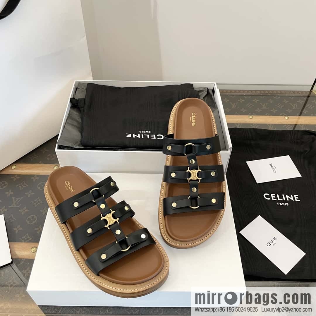 CELINE Roman Arc de Triomphe Platform Sandals