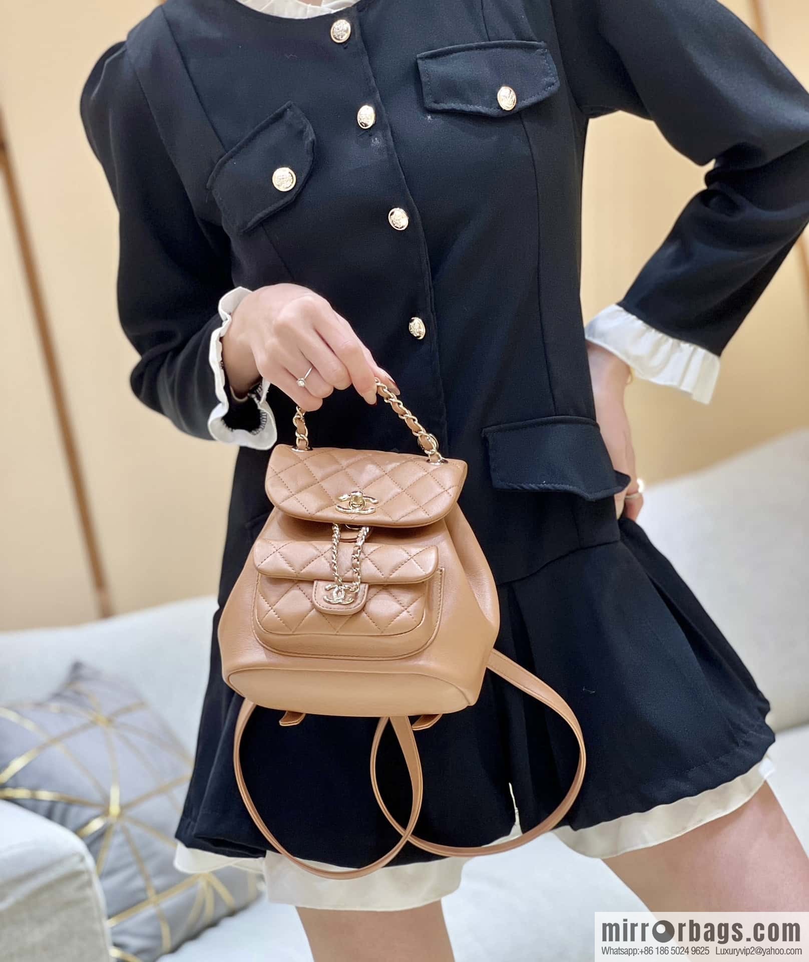 CHANEL classic ten thousand years duma backpack AS2908