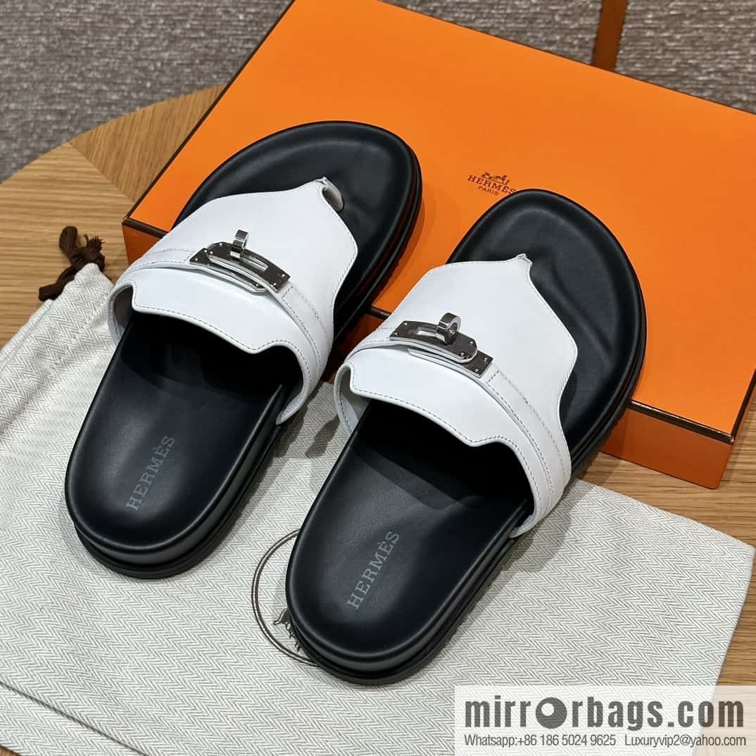 Hermès 258 Empire, plain weave/swift pure white/01/Blanc