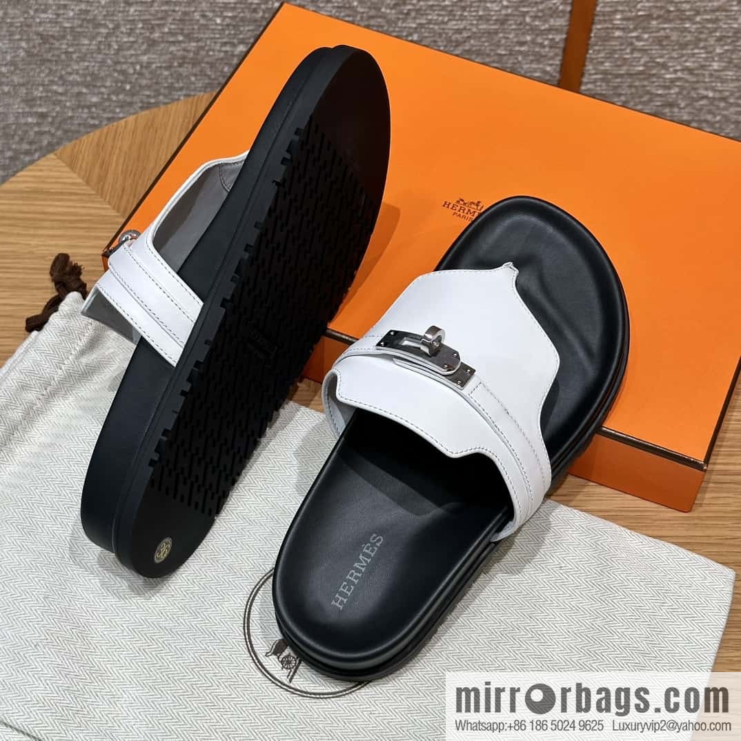 Hermès 258 Empire, plain weave/swift pure white/01/Blanc