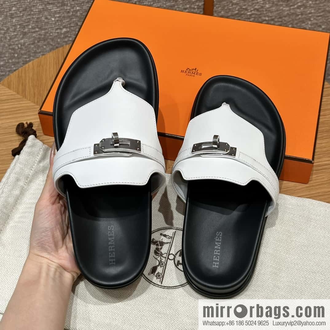 Hermès 258 Empire, plain weave/swift pure white/01/Blanc