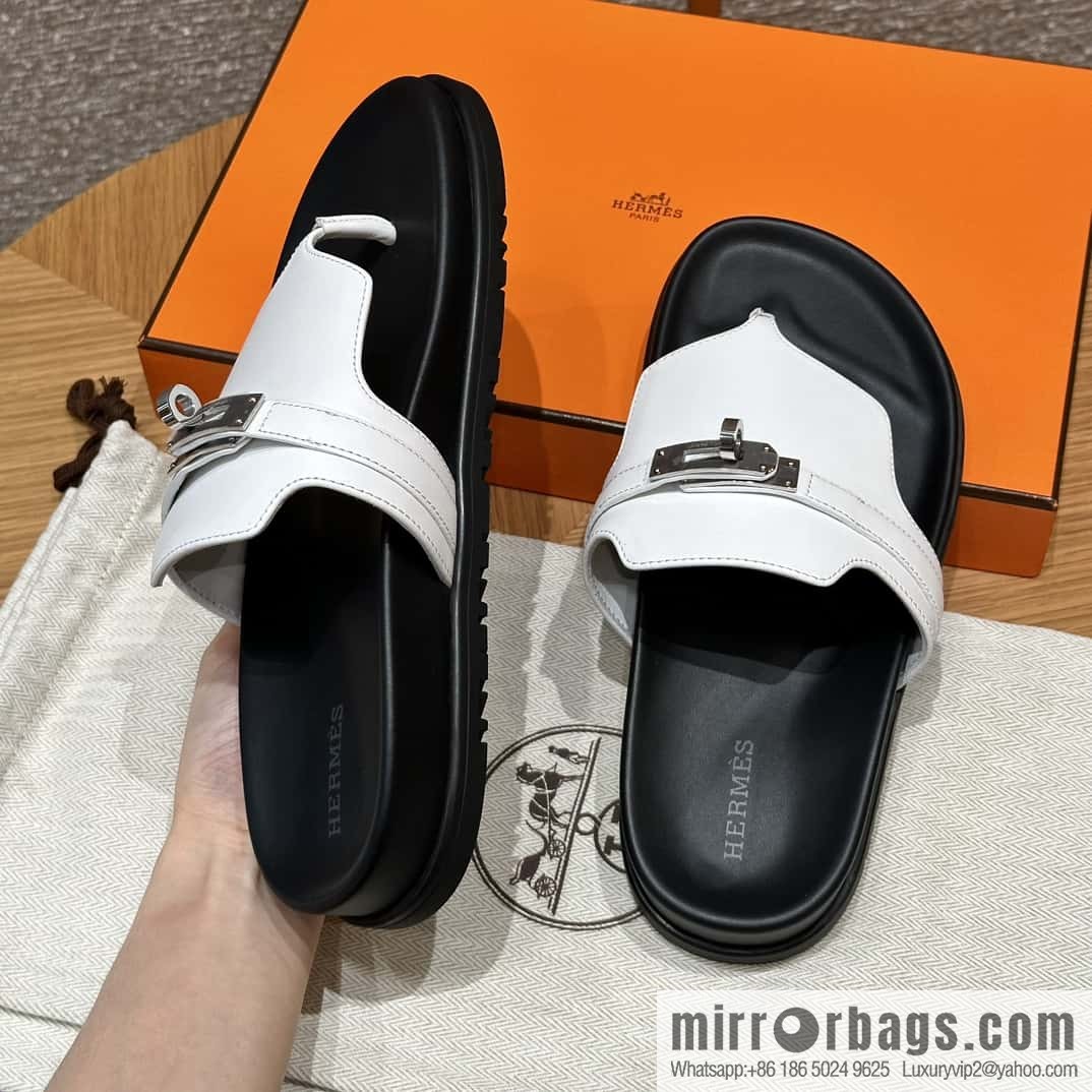 Hermès 258 Empire, plain weave/swift pure white/01/Blanc