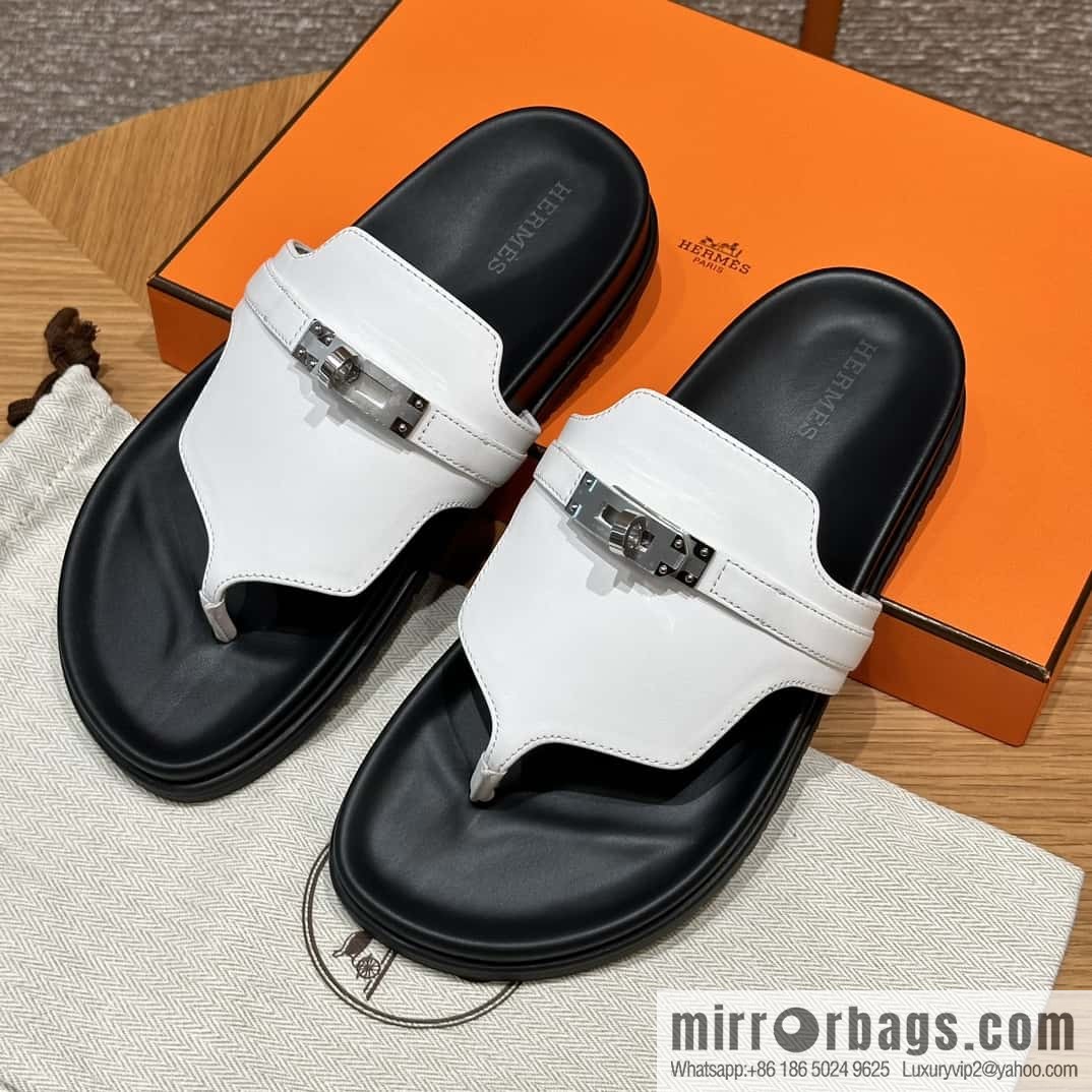 Hermès 258 Empire, plain weave/swift pure white/01/Blanc