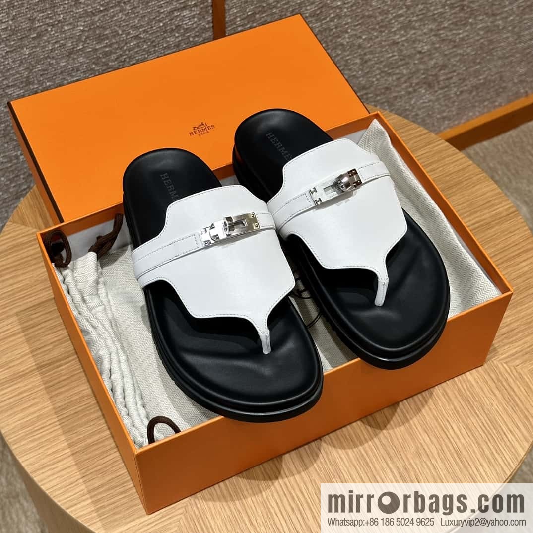 Hermès 258 Empire, plain weave/swift pure white/01/Blanc