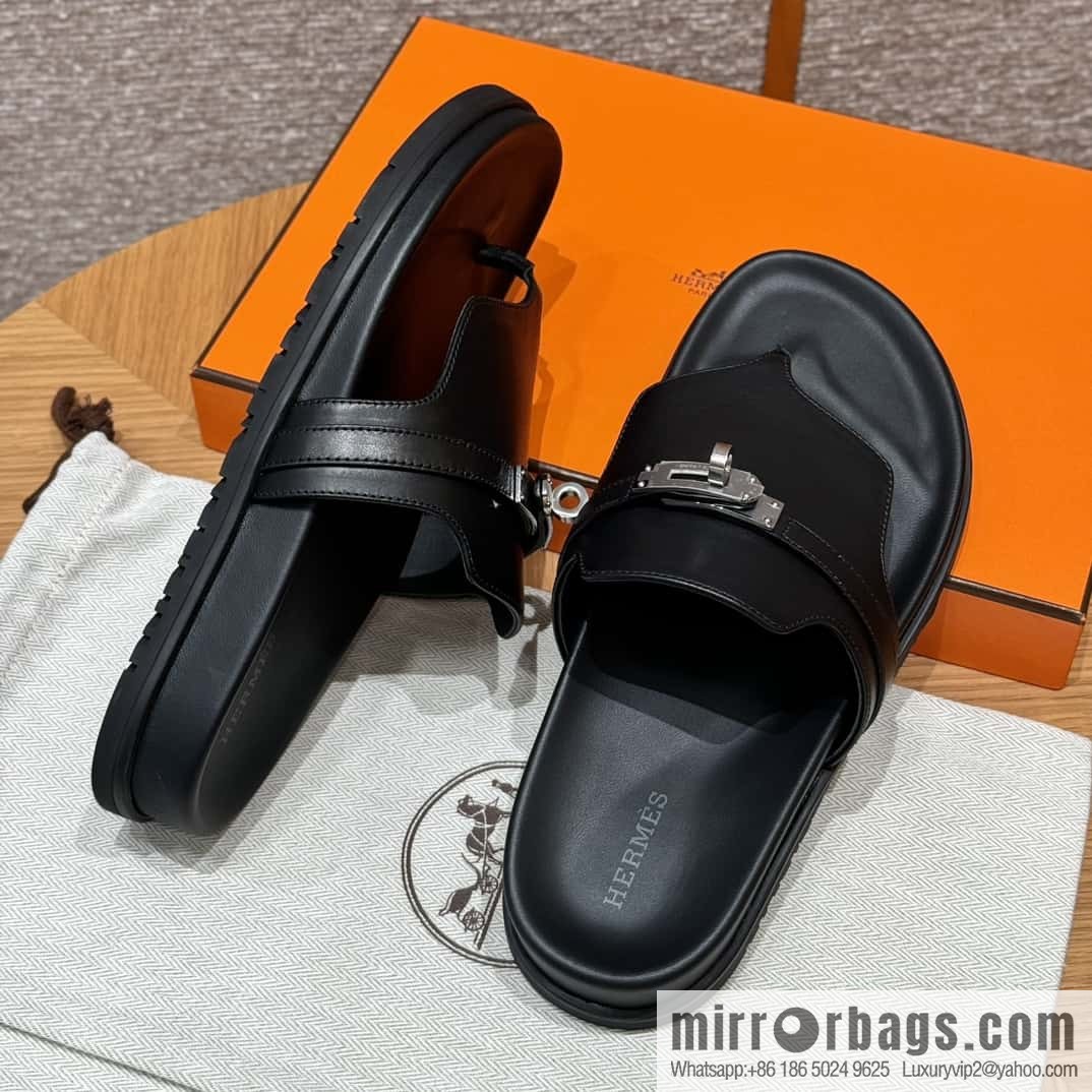 Hermès 258 Empire, plain weave/swift black/89/Black