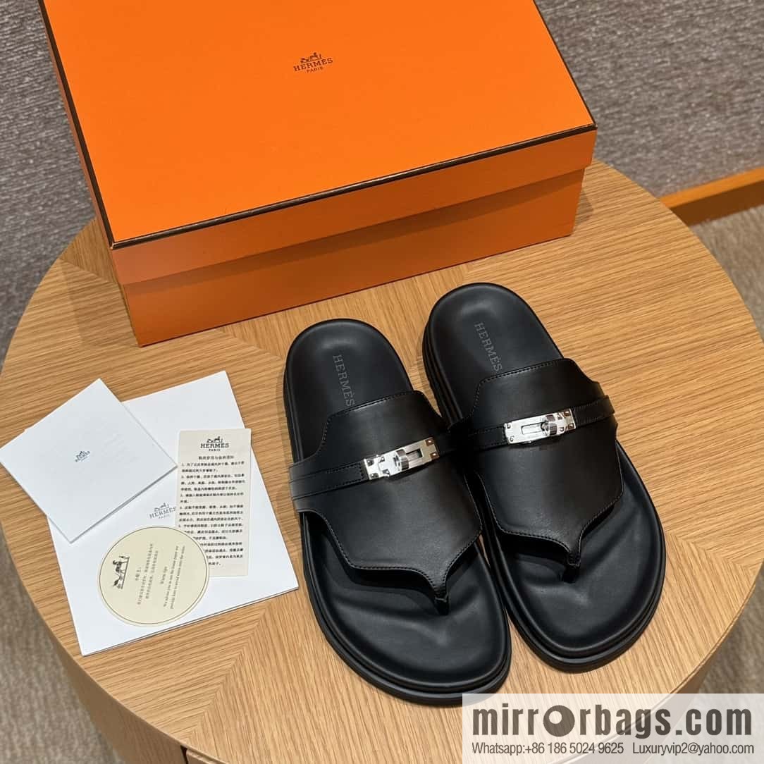 Hermès 258 Empire, plain weave/swift black/89/Black