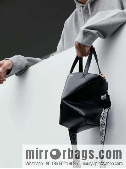 LOEWE puzzle folding series foldable tote bag 0695 black