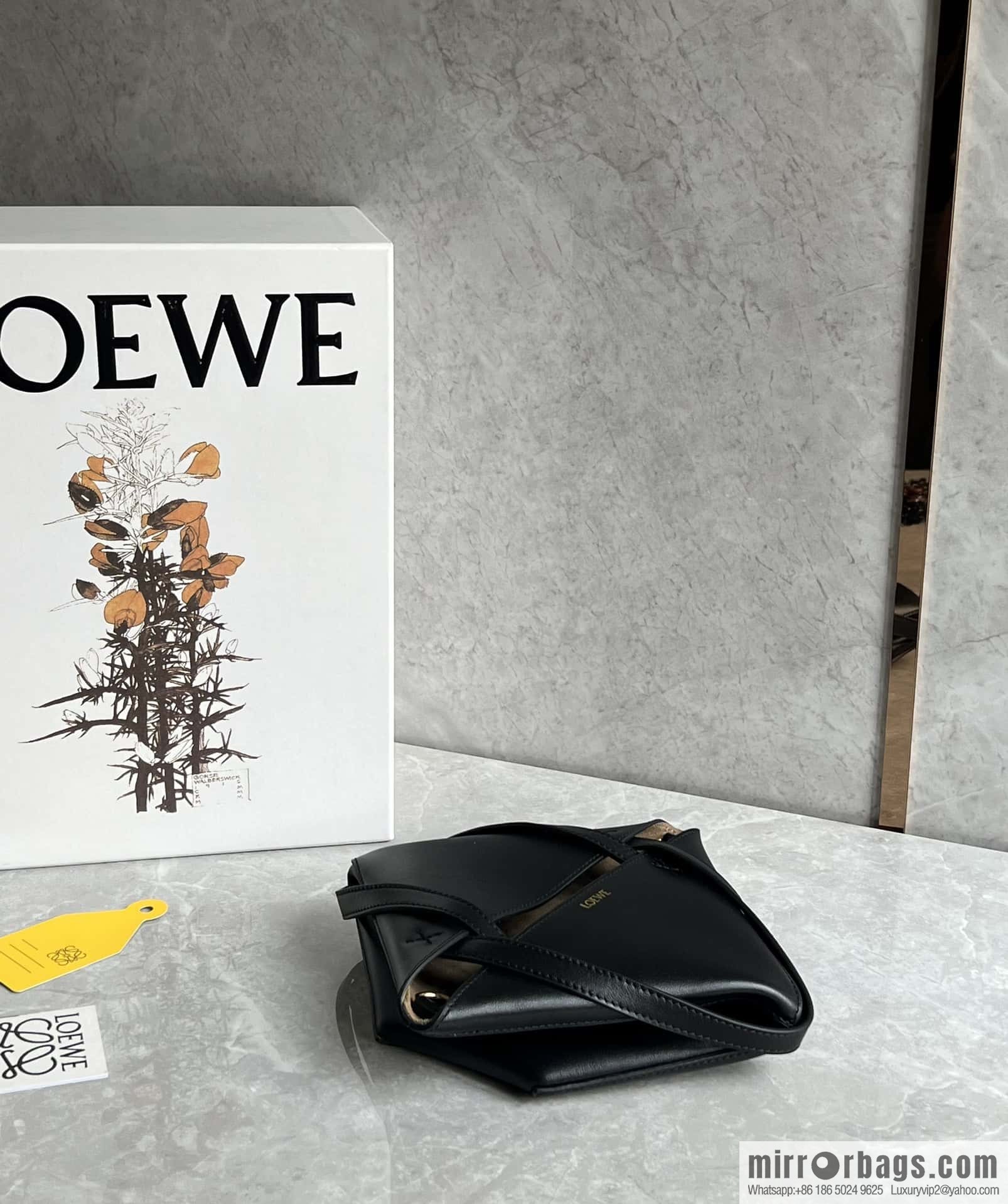 LOEWE puzzle folding series foldable tote bag 0695 black