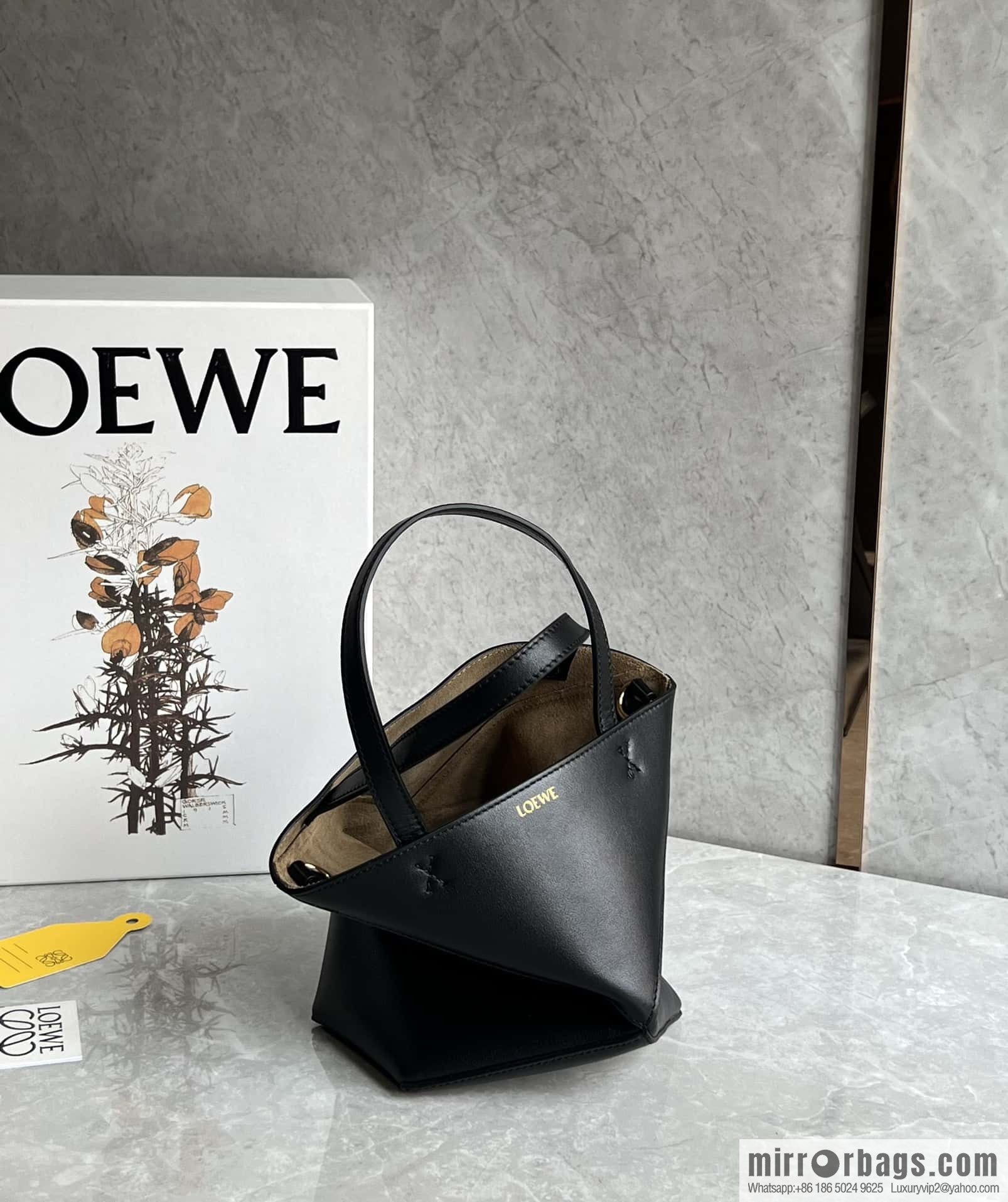 LOEWE puzzle folding series foldable tote bag 0695 black