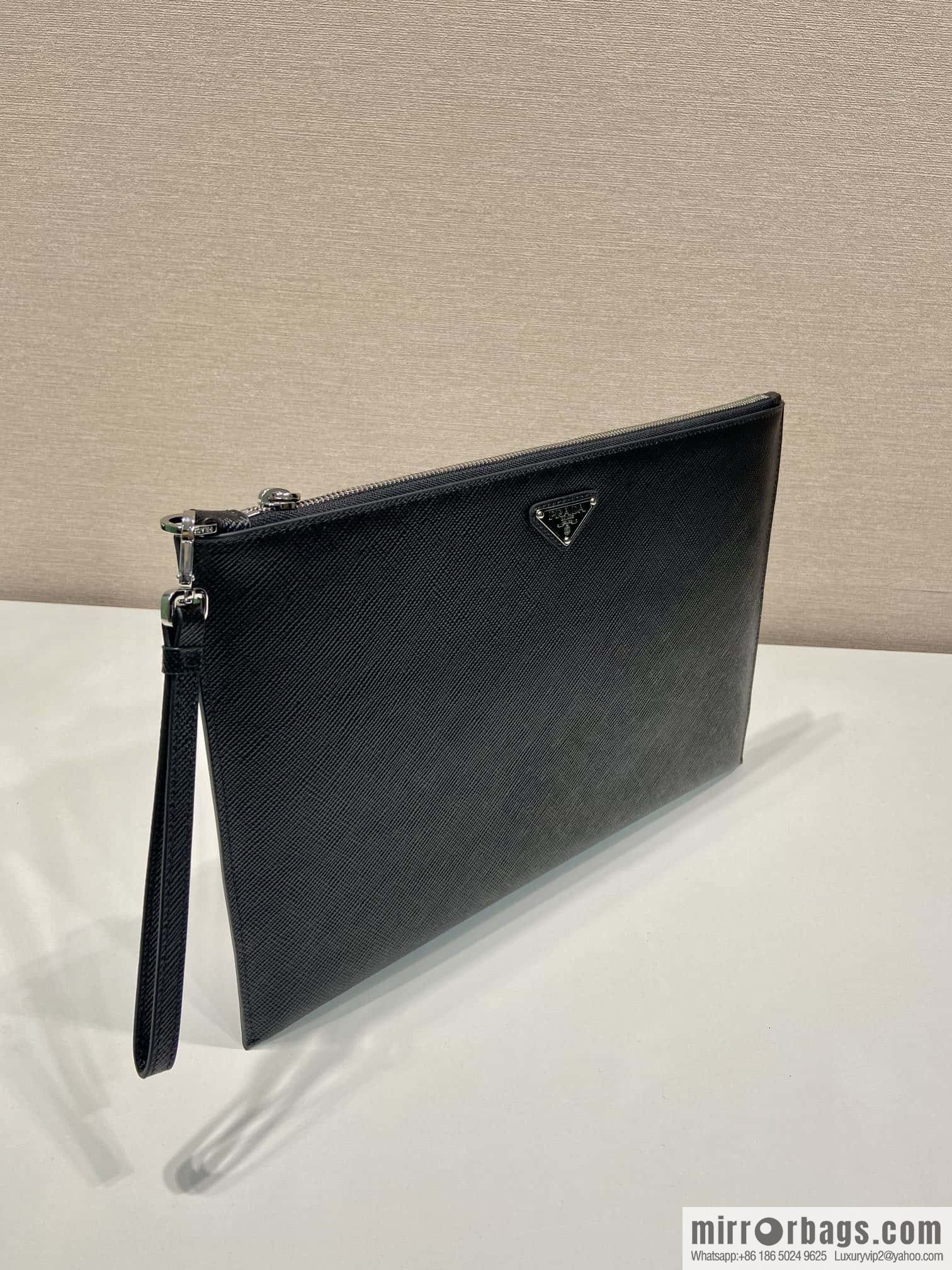 PRADA imported rough cross pattern leather handbag 2NG001