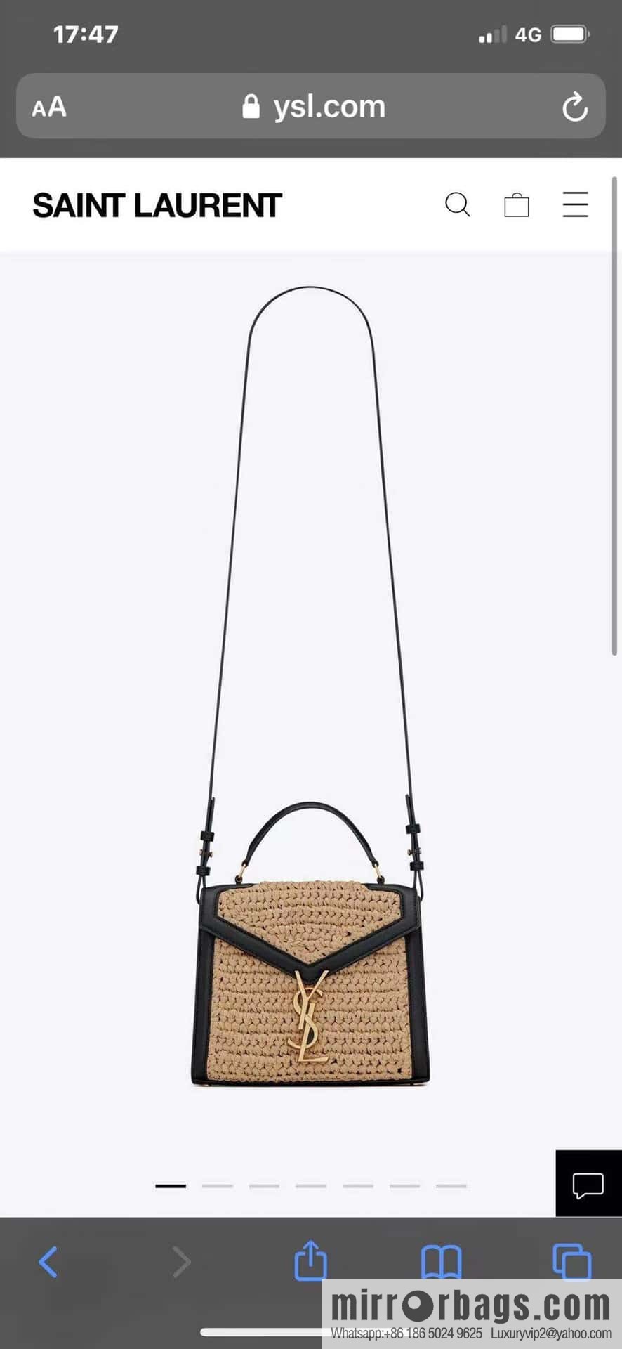 YSL #𝑪𝒂𝒔𝒔𝒂𝒏𝒅𝒓𝒂 mini woven handbag #623930