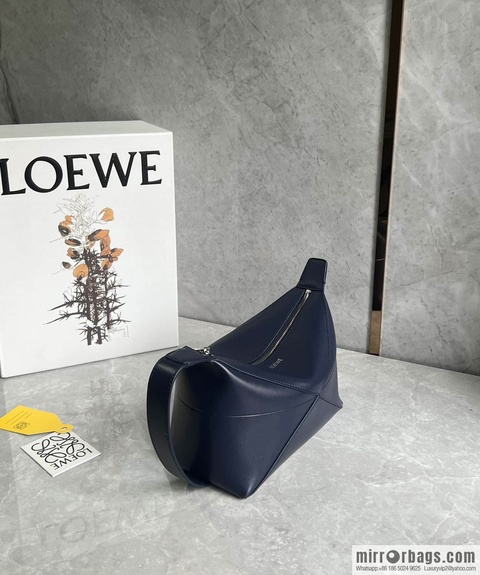 LOEWE latest puzzle.folding clutch bag 0697 dark blue