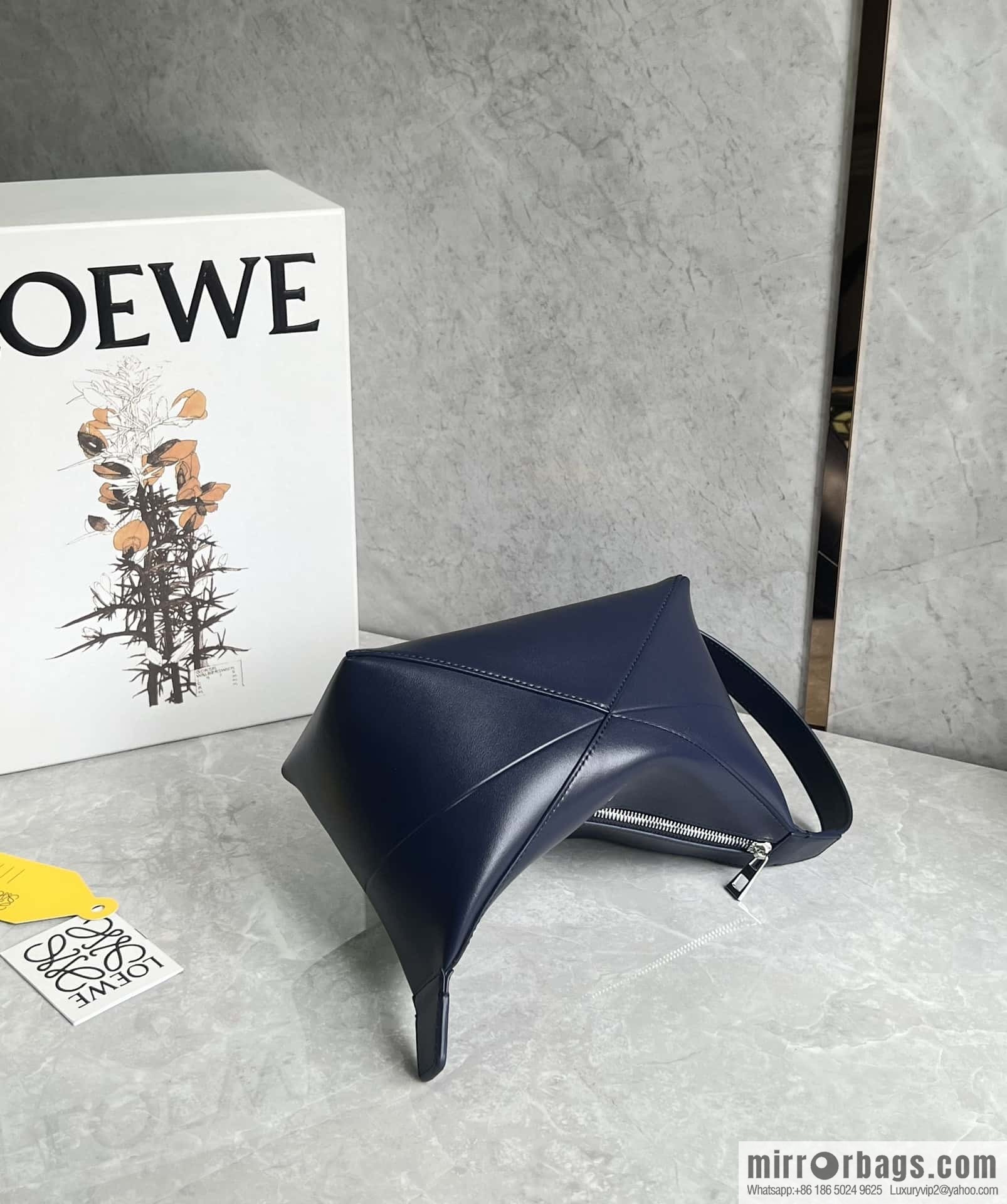 LOEWE latest puzzle.folding clutch bag 0697 dark blue
