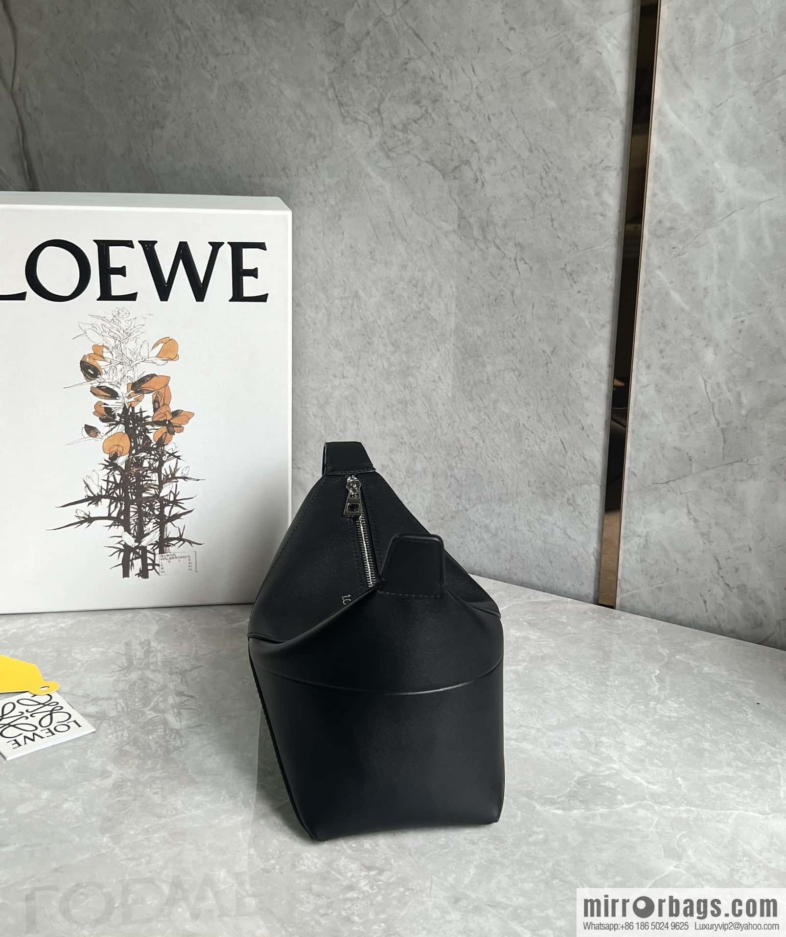 LOEWE latest puzzle.folding clutch bag 0697 black