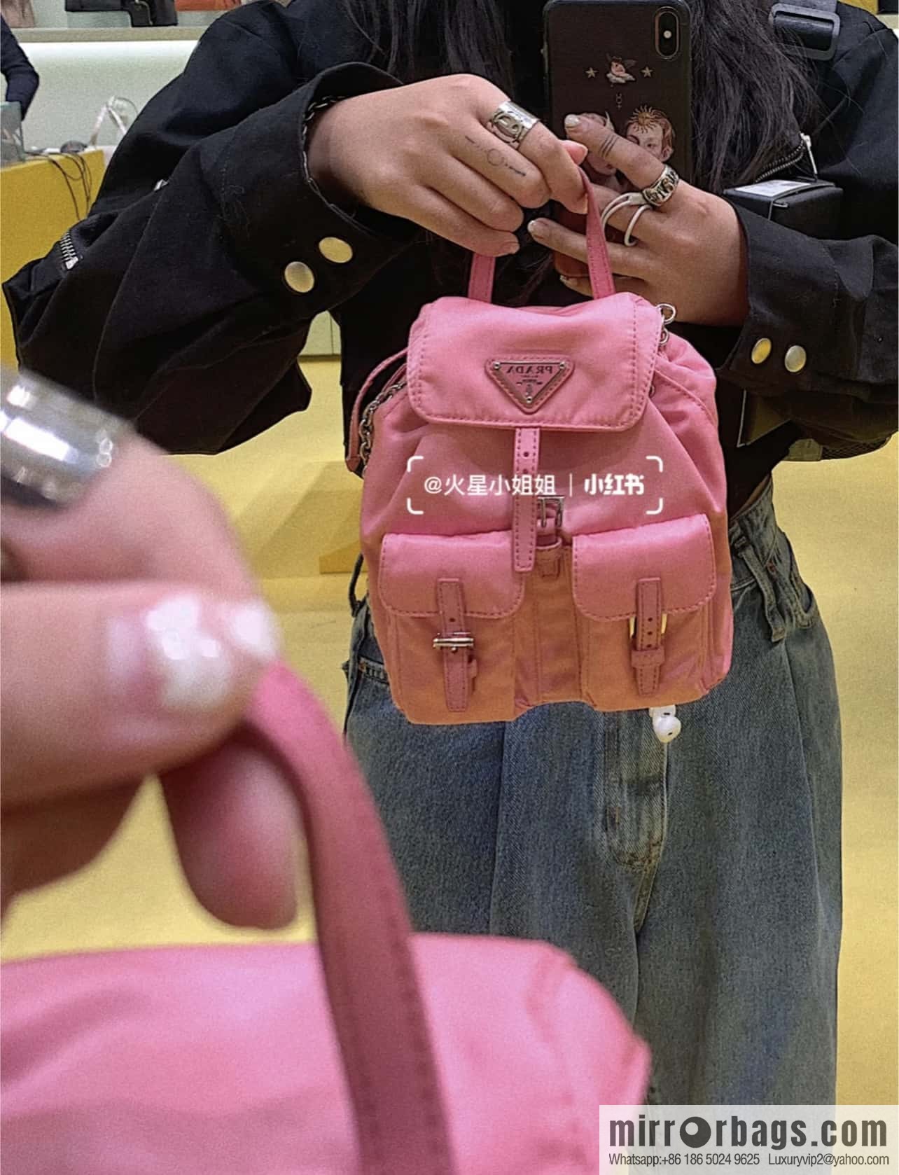 PRADA 🎉 mini backpack 🎉 1BH029 pink