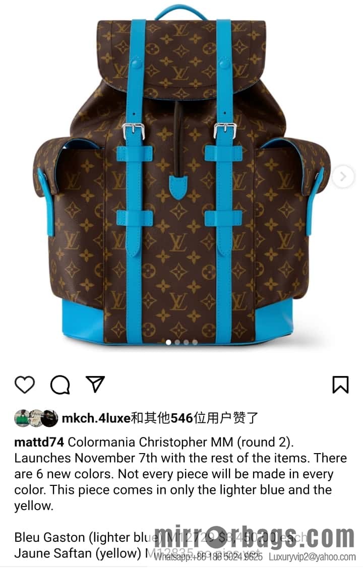 M12729 presbyopia blue, backpack series CHRISTOPHER medium backpack M12835 presbyopia yellow Christopher Hcc medium backpack