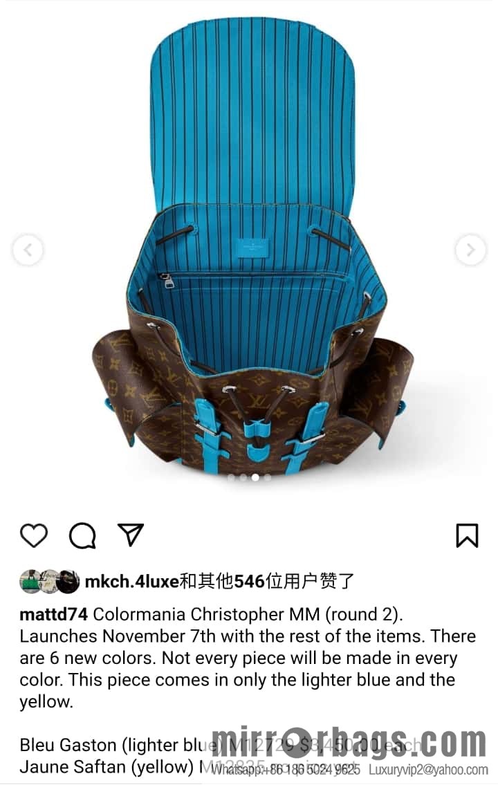 M12729 presbyopia blue, backpack series CHRISTOPHER medium backpack M12835 presbyopia yellow Christopher Hcc medium backpack