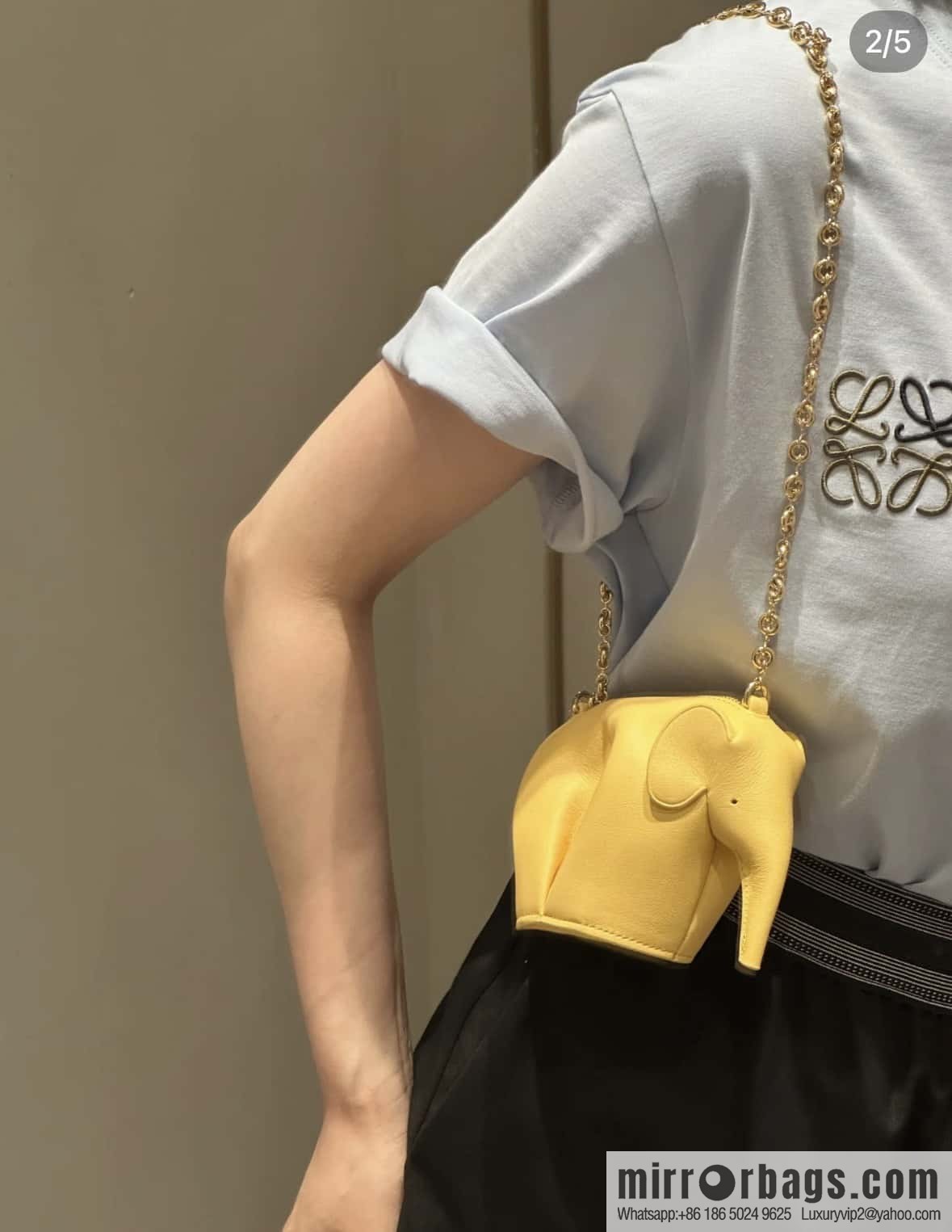 LOEWE's latest jade series small elephant bag 0193 yellow