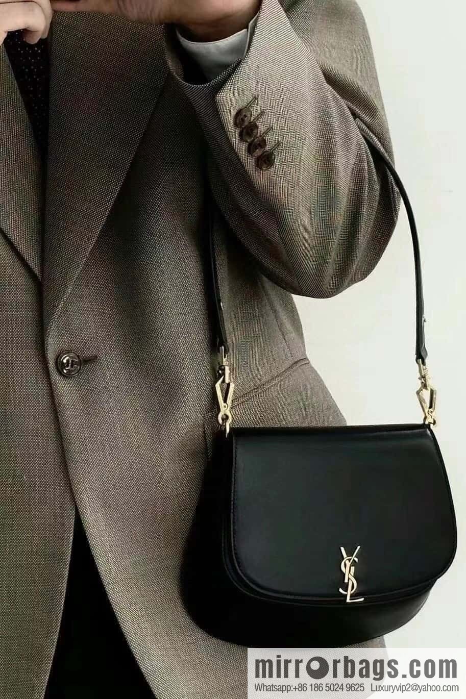 YSL 𝗩𝗢𝗟𝗧𝗔𝗜𝗥𝗘 𝗕𝗢𝗫 armpit/saddle bag 800846 black