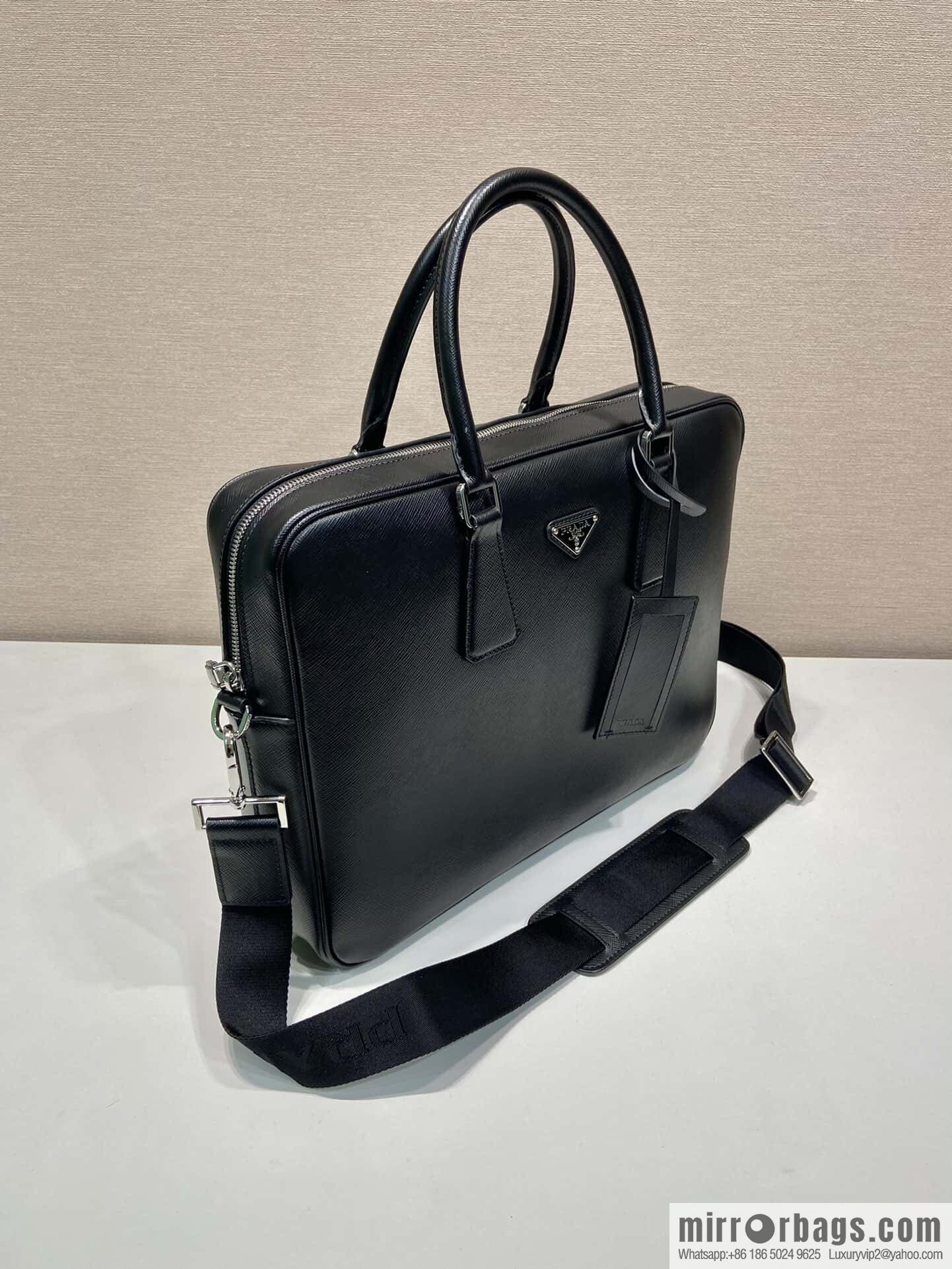 PRADA Classic Briefcase 0891 Black
