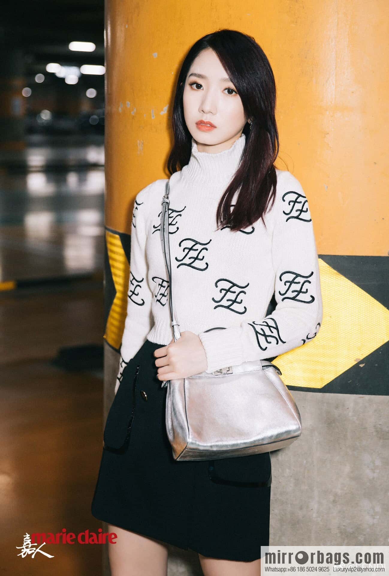 FENDI peekaboo series, model number: 2590 silver