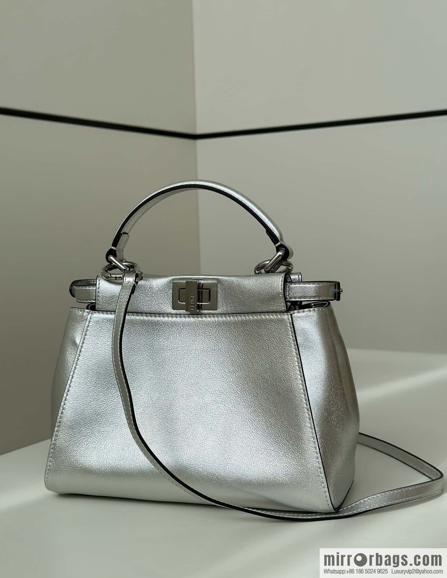 FENDI peekaboo series, model number: 2590 silver