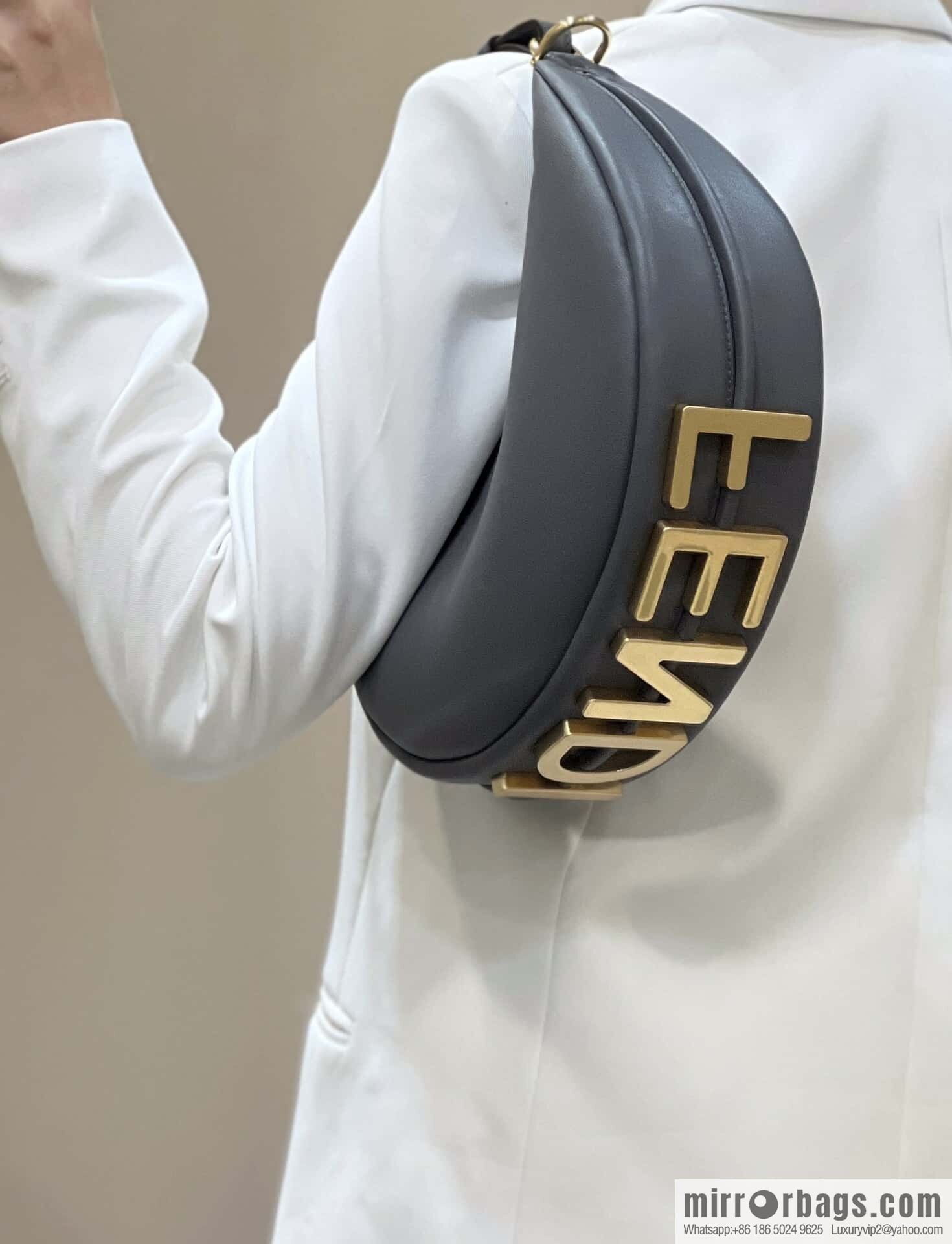 FENDI Fendigraphy armpit bag, model number: 80056m gray