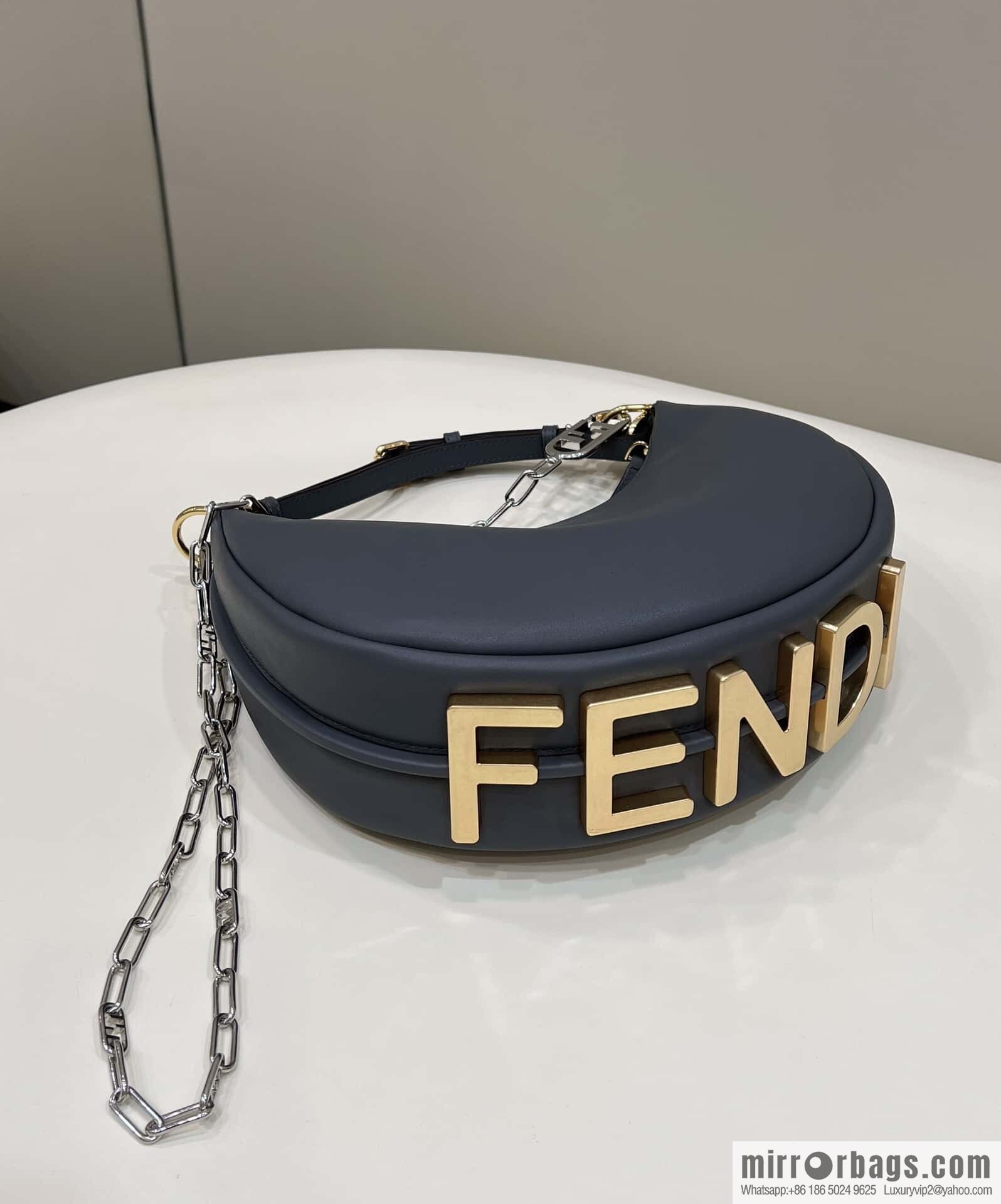 FENDI Fendigraphy armpit bag, model number: 80056m gray