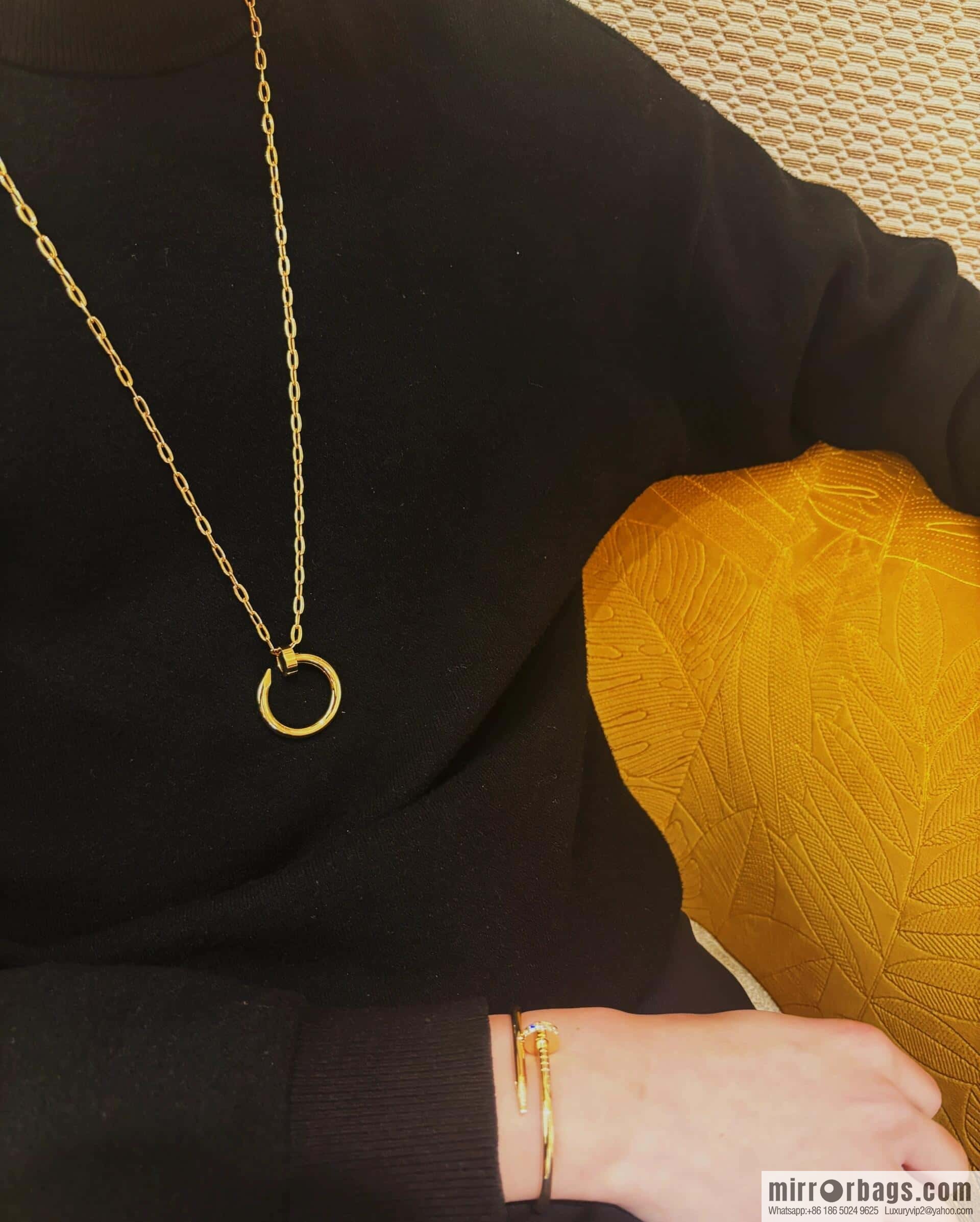 ❗New ❗ 80cm ☀☀ Cartier Cartier glossy nail necklace ☀