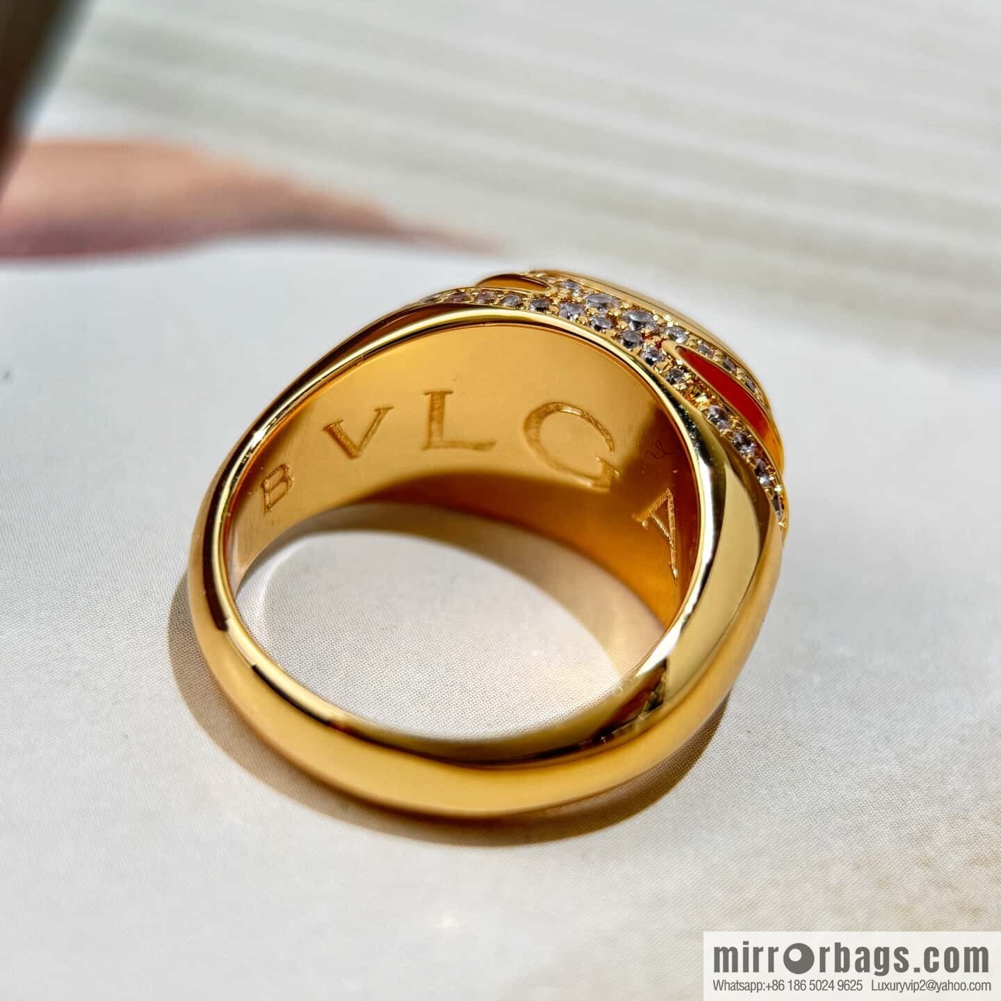 ❗New ❗ ☀ Original ☀️ ☀ BVLGARI Bulgari CABOCHON Oval egg ring with drill ☀